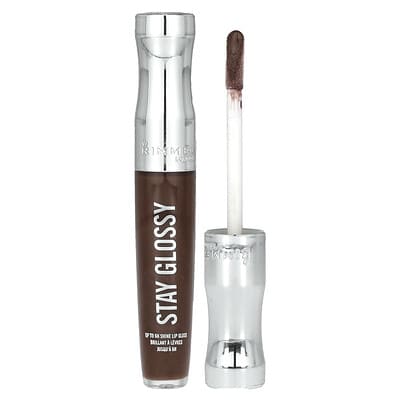 Блеск для губ Rimmel London Stay Glossy, 435 Cocoa Kiss, 0.18 fl oz (5.5 ml)