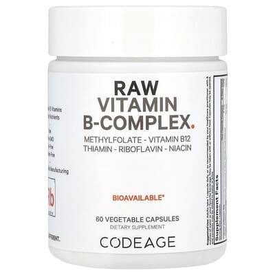 Raw Vitamin B-Complex, 60 растительных капсул