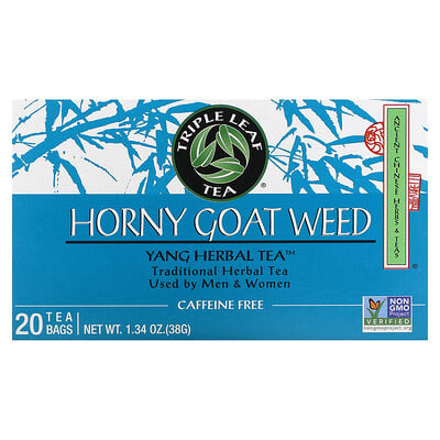Horny Goat Weed, без кофеина, 20 чайных пакетиков, 1.34 oz (38 g)