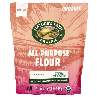 Organic All-Purpose Flour, Unbleached, 32 oz (907 g)