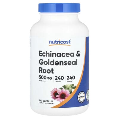 Nutricost Эхинацея и корень Goldenseal, 500 mg, 240 капсул