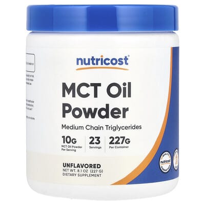 Nutricost порошок MCT масла, без вкуса, 8.1 oz (227 g)