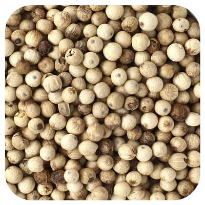 Organic Whole White Peppercorns, 16 oz (453 g)