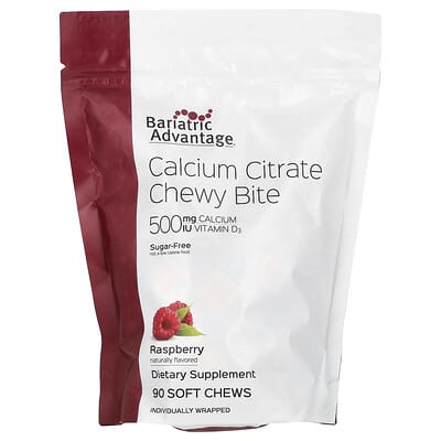 Жевательные витамины Bariatric Advantage Calcium Citrate Sugar-Free Raspberry, 90 Soft Chews