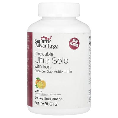 Chewable Ultra Solo with Iron, Citrus, 90 Tablets