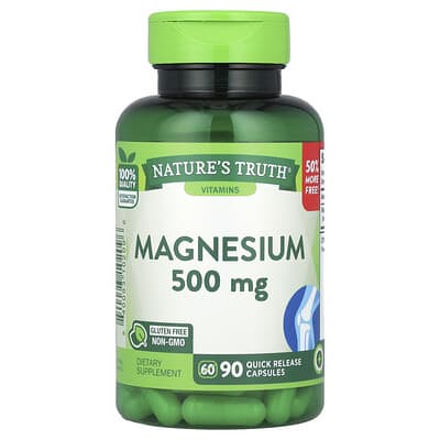 Концентрированный магний, 500 mg, 90 Quick Release Capsules
