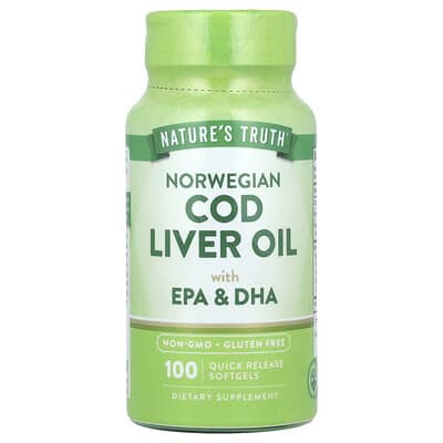 Nature's Truth Рыбий жир с EPA и DHA, 100 быстрорастворимых мягких капсул