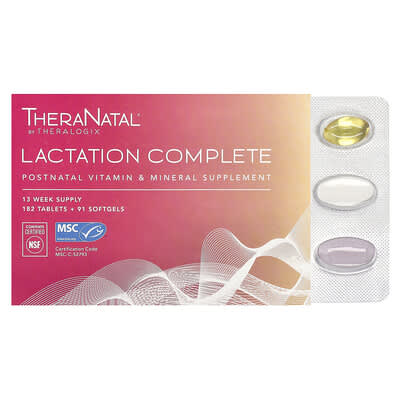 TheraNatal, Lactation Complete, 182 таблетки + 91 мягкая капсула