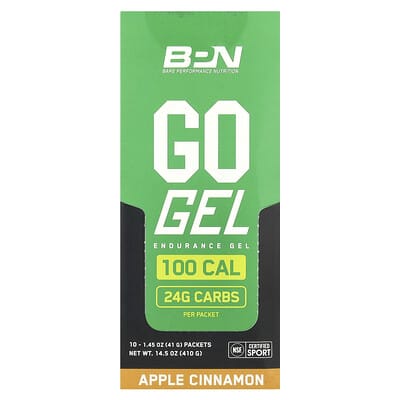 Go Gel, Endurance Gel, Apple Cinnamon, 10 Packets, 1.45 oz (41 g) Each