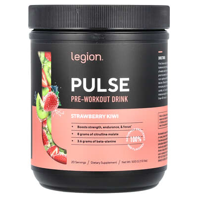Предтренировочный напиток Legion Athletics Pulse Strawberry Kiwi 1.1 lbs (500 g)