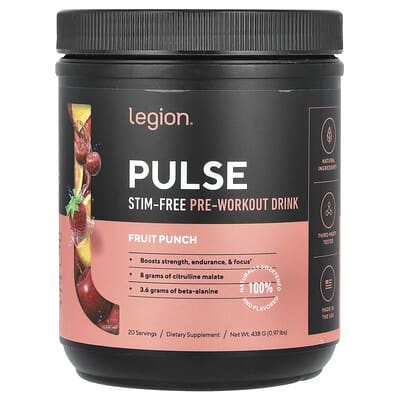 Pulse предтренировочный напиток Fruit Punch 0.97 lbs (438 g)