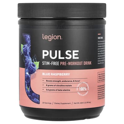 Legion Athletics Напиток Pre-Workout Blue Raspberry, 444 g