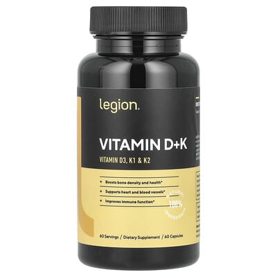 Витамины Vitamin D+K, 60 капсул