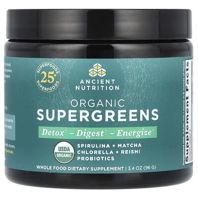 Organic SuperGreens, 3.4 oz (96 g)