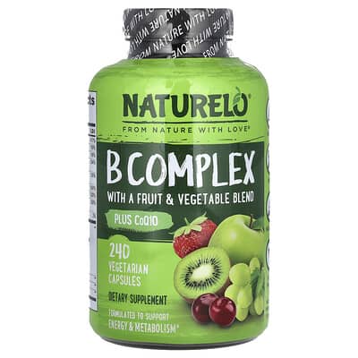 B Complex with a Fruit & Vegetable Blend, Plus CoQ10, 240 Vegetarian Capsules