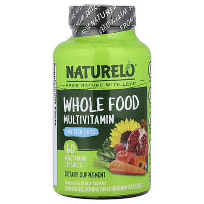 Whole Food Multivitamin For Teen Guys, 60 Vegetarian Capsules