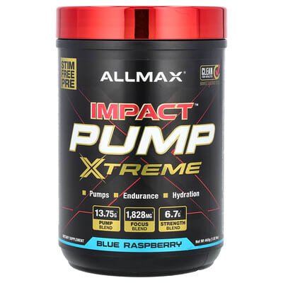 Предтренировочный комплекс IMPACT™ PUMP XTREME, Blue Raspberry, 1.02 lbs (465 g)