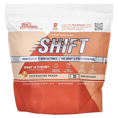 Shift Caffeinated Peach 30 пакетиков 0.24 oz (6.9 g)