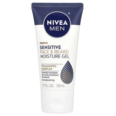 Men, Sensitive Face & Beard Moisture Gel, 1.7 fl oz (50 ml)