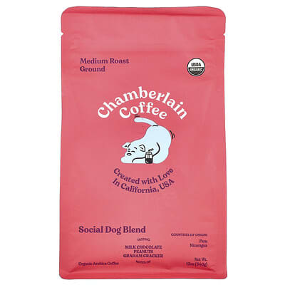 Молотый кофе Social Dog Blend, Medium Roast, 12 oz (340 g)
