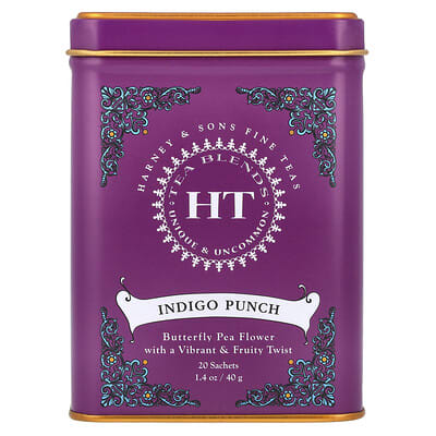 HT Tea Blends, Indigo Punch, Caffeine Free, 20 Sachets, 1.4 oz (40 g)