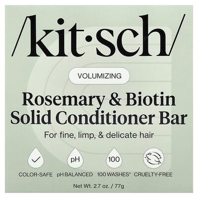 Rosemary & Biotin укрепляющий твердый кондиционер для тонких и деликатных волос, Sweet Lavender & Rosemary, 2.7 oz (77 g)