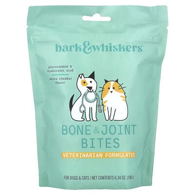 Bark & Whiskers™, Bone & Joint Bites, For Dogs & Cats, White Cheddar, 6.34 oz (180 g)