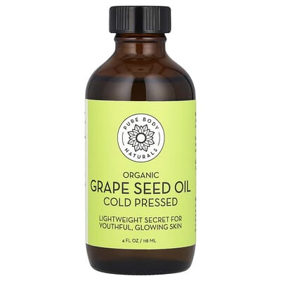 Organic Grape Seed Oil, 4 fl oz (118 ml)
