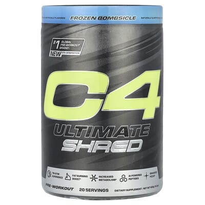 C4® Ultimate Shred, предтренировочный комплекс, Frozen Bombsicle, 14.3 oz (406 g)