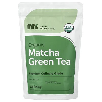 Organic Matcha Green Tea Powder, 1 lb (454 g)