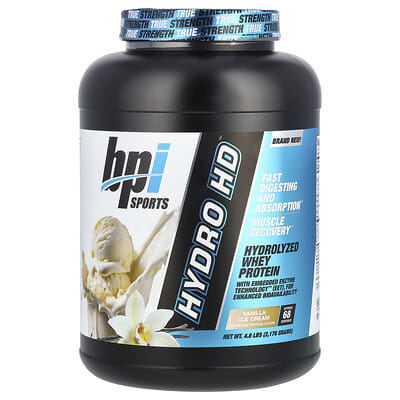 Hydro HD™, Hydrolyzed Whey Protein, Vanilla Ice Cream, 4.8 lbs (2,176 g)