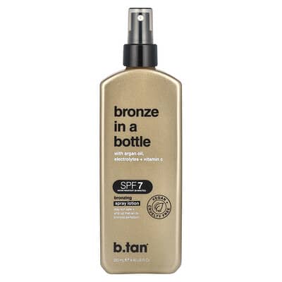 b.tan Спрей-лосьон для загара Bronze In A Bottle, SPF 7, 8.45 fl oz (250 ml)