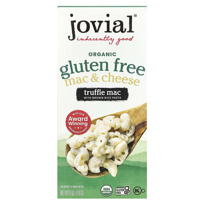 Органические макароны с сыром Jovial Gluten Free, Truffle Mac, 6 oz (170 g)
