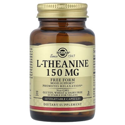 L-Theanine, Free Form, 150 mg, 60 Vegetable Capsules