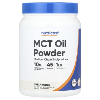 Порошок MCT Oil, без вкуса, 16.2 oz (454 g)