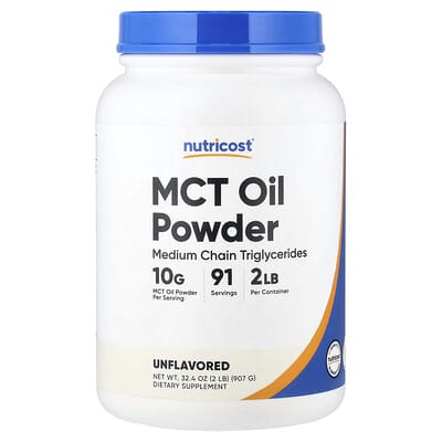 Nutricost порошок MCT масла, без вкуса, 32.4 oz (907 g)