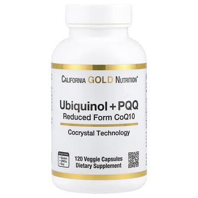 Ubiquinol Reduced Form CoQ10 + PQQ, 120 Veggie Capsules