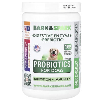 Probiotics For Dogs, Bacon, 180 Soft Chews, 15.2 oz (432 g)