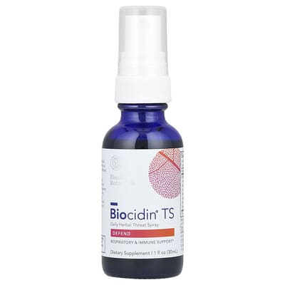 Biocidin® TS, спрей для горла Biocidin Botanicals, 1 fl oz (30 mL)