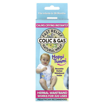 Fast Relief Colic & Gas Natural Wrap, Infants to 36 Months, Blue, 1 Wrap & 1 Herbal Pouch