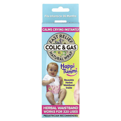 Fast Relief Colic & Gas, Natural Wrap, Infants to 36 Months, Pink, 1 Wrap & 1 Herbal Pouch
