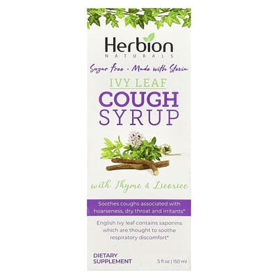Сироп от кашля Naturals, Ivy Leaf Cough Syrup With Thyme & Licorice, Sugar Free, 5 fl oz (150 ml)
