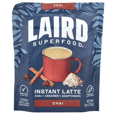 Instant Latte, Chai + Creamer + Adaptogens, Chai, 8 oz (227 g)