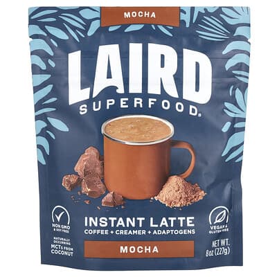 Instant Latte, Coffee + Creamer + Adaptogens, Mocha, 8 oz (227 g)