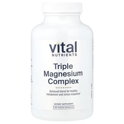 Triple Magnesium Complex, 180 Vegan Capsules (250 mg per Capsule)