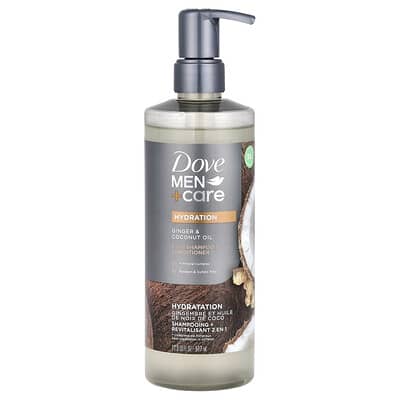 Men + Care, 2-in-1 Shampoo + Conditioner, Ginger & Coconut Oil, 17.5 fl oz (517 ml)