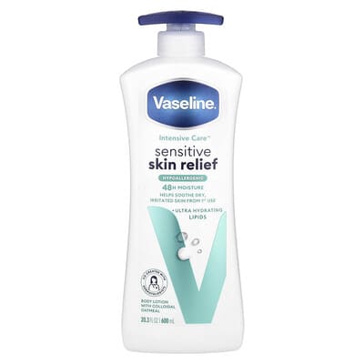 Vaseline Intensive Care™, лосьон для тела для чувствительной кожи, без отдушек, 20.3 fl oz (600 ml)
