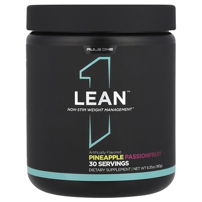 Rule One Proteins Lean™, контроль веса без стимуляторов, ананас-маракуйя, 6.35 oz (180 g)
