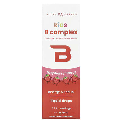 Детский комплекс витаминов группы B, Raspberry, 2 fl oz (60 ml)