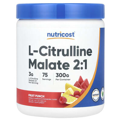 L-Citrulline Malate 2:1, Fruit Punch , 10.7 oz (300 g)